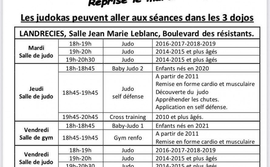 C’est la rentrée du Judo !