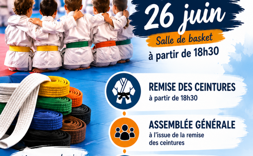 Fin de saison : remise des ceintures et moment convivial au club