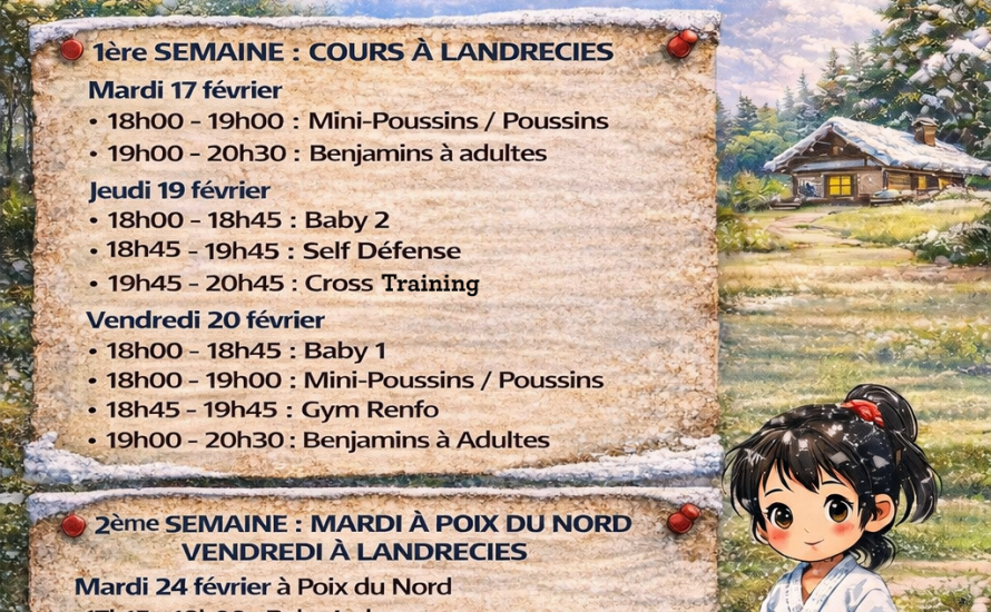 HORAIRES VACANCES DE FEVRIER